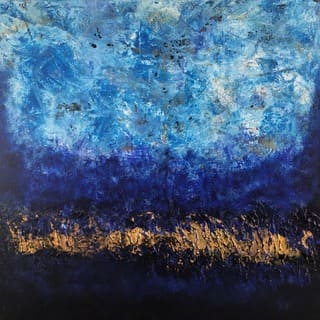 'Craggy beach' 50 x 50